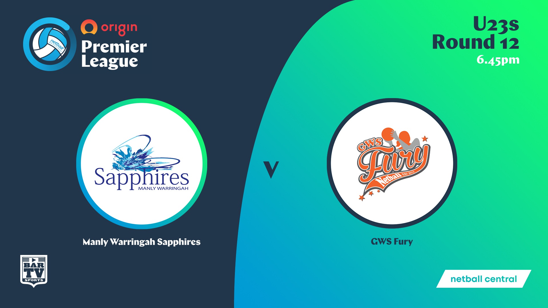 NSW Prem League Round 12 - U23s - Manly Warringah Sapphires v GWS Fury Slate Image