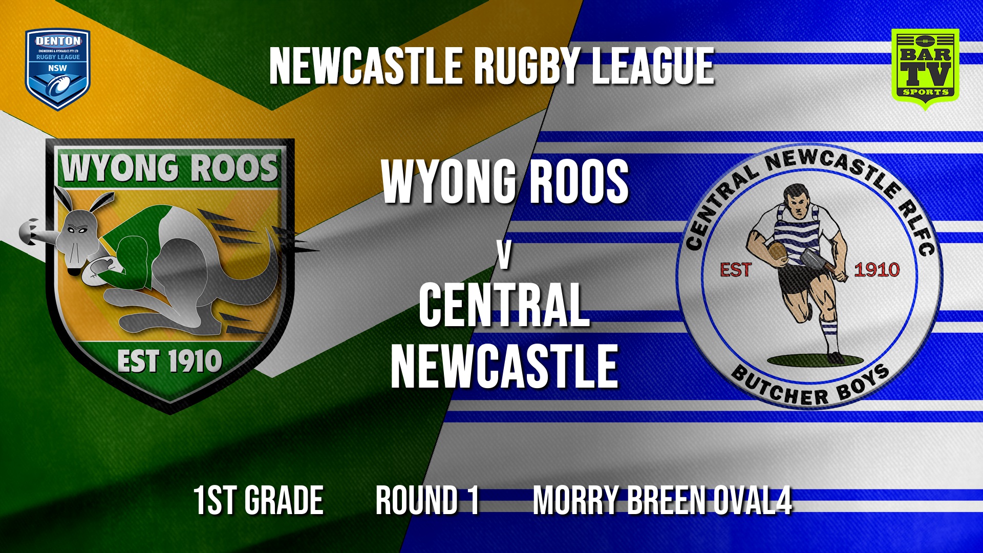 Newcastle Rugby League Round 1 - 1st Grade - Wyong Roos v Central Newcastle Slate Image