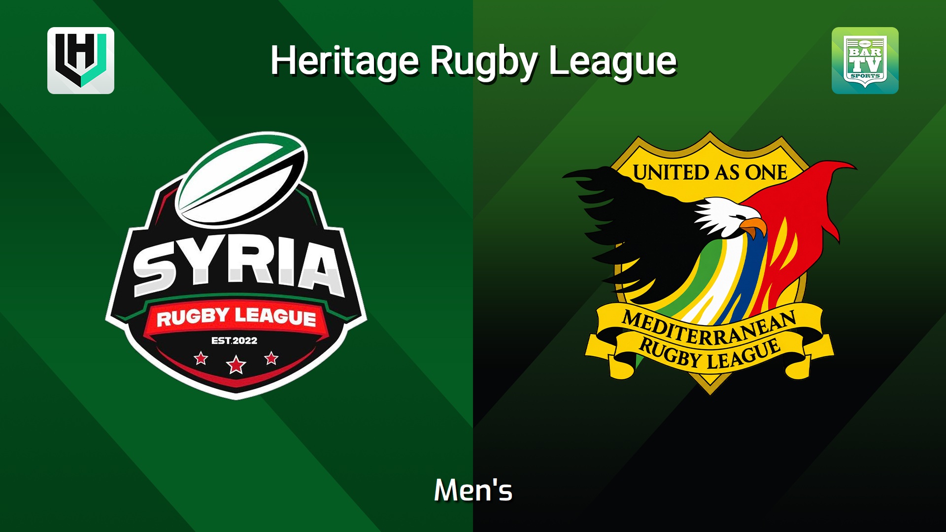261011-video-Heritage RL Men's - Syria Falcons v Mediterranean-Middle East Slate Image