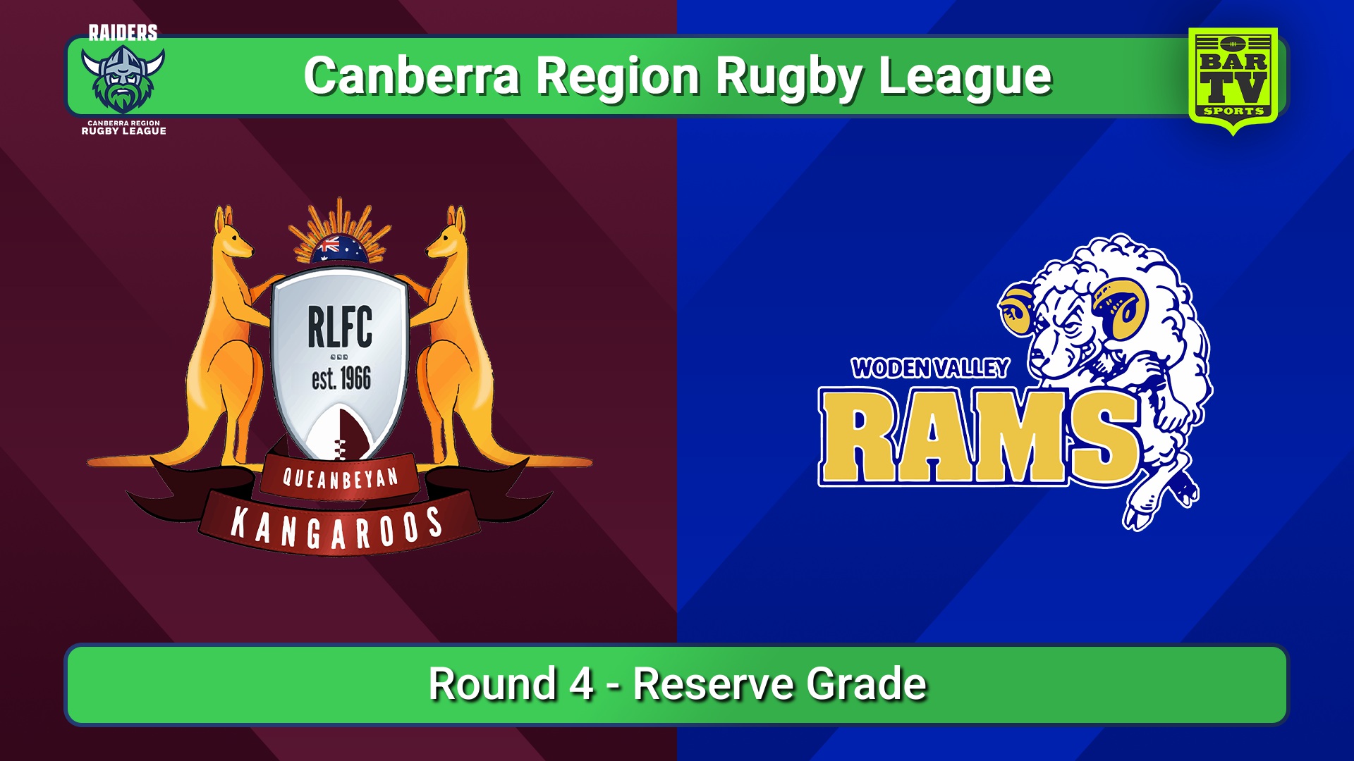 250503-video-Canberra Round 4 - Reserve Grade - Queanbeyan Kangaroos v Woden Valley Rams Slate Image