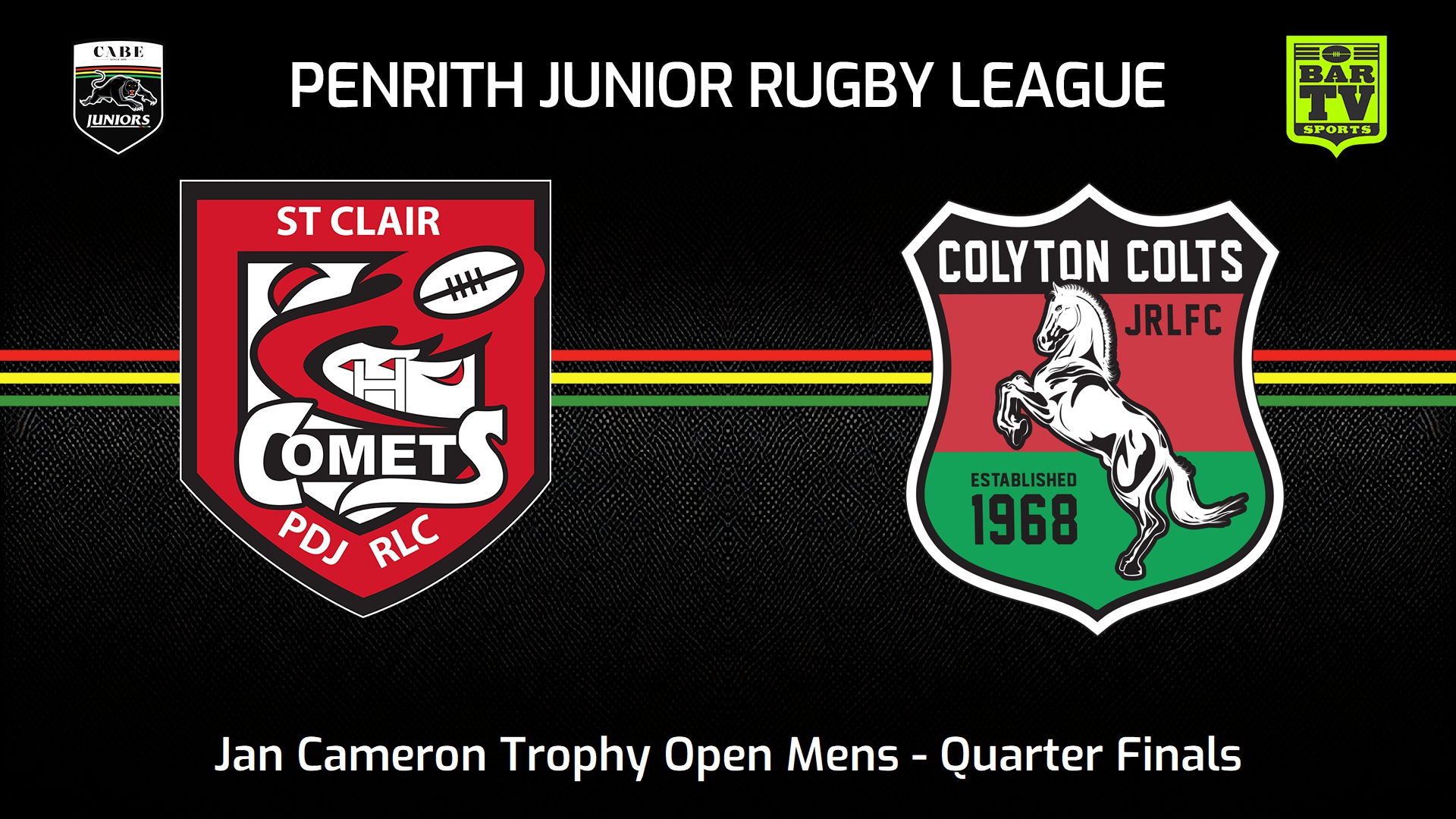 240818-video-Penrith & District Junior Rugby League Quarter Finals - Jan Cameron Trophy Open Mens - St Clair v Colyton Colts Slate Image