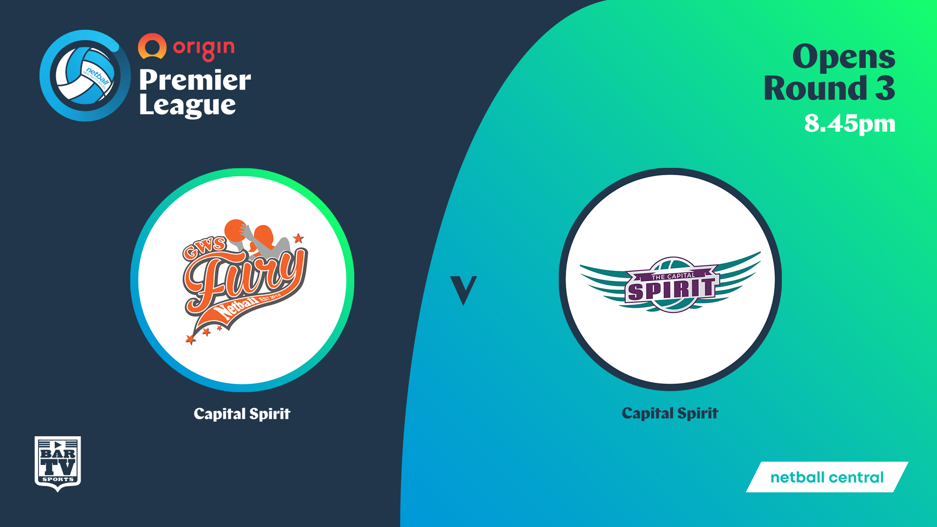 NSW Prem League Round 3 - Opens - GWS Fury v Capital Spirit Slate Image