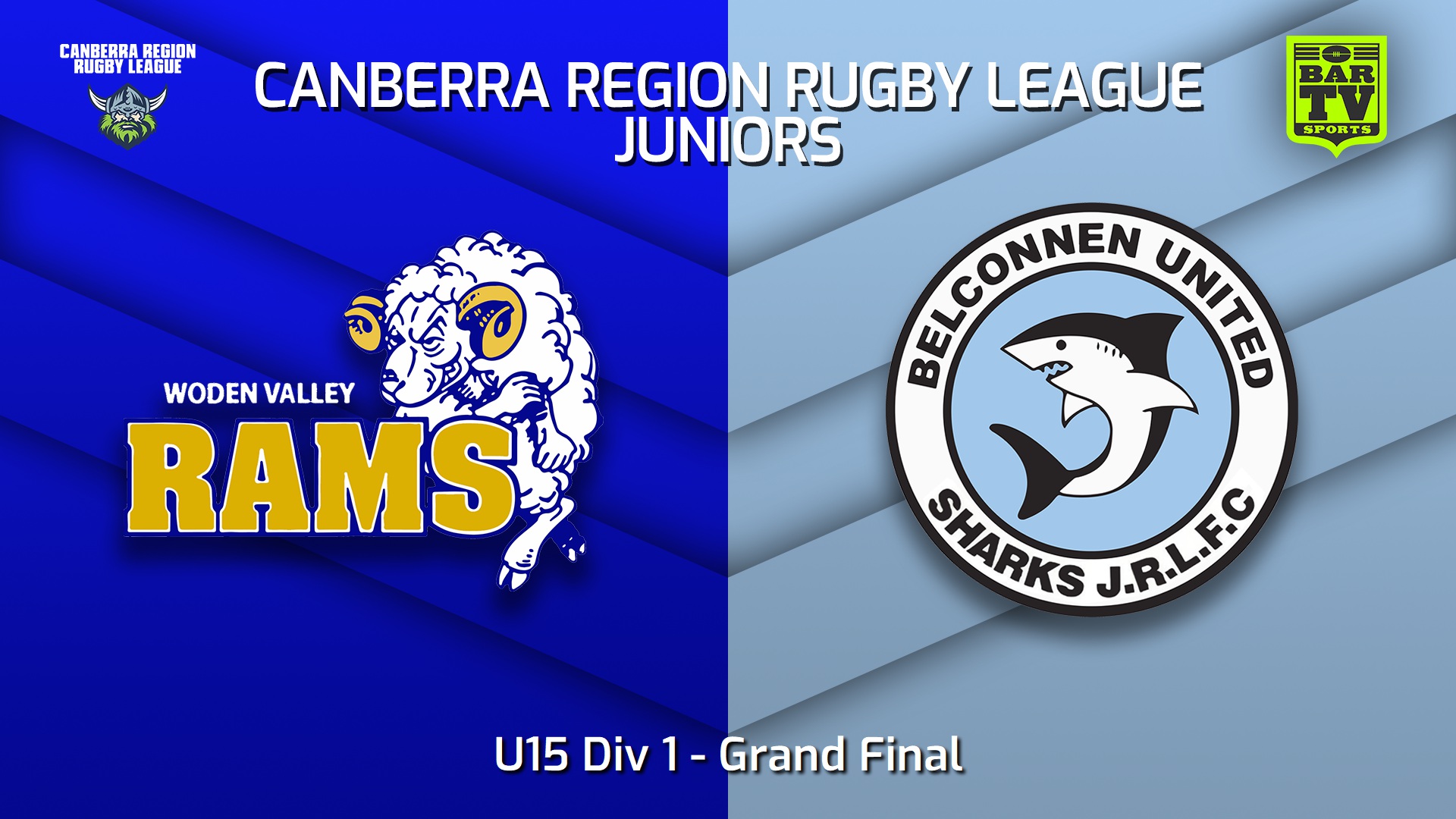 240915-video-Canberra Region Rugby League Juniors Grand Final - U15 Div 1 - Woden Valley Rams Juniors v Belconnen United Sharks Juniors Slate Image