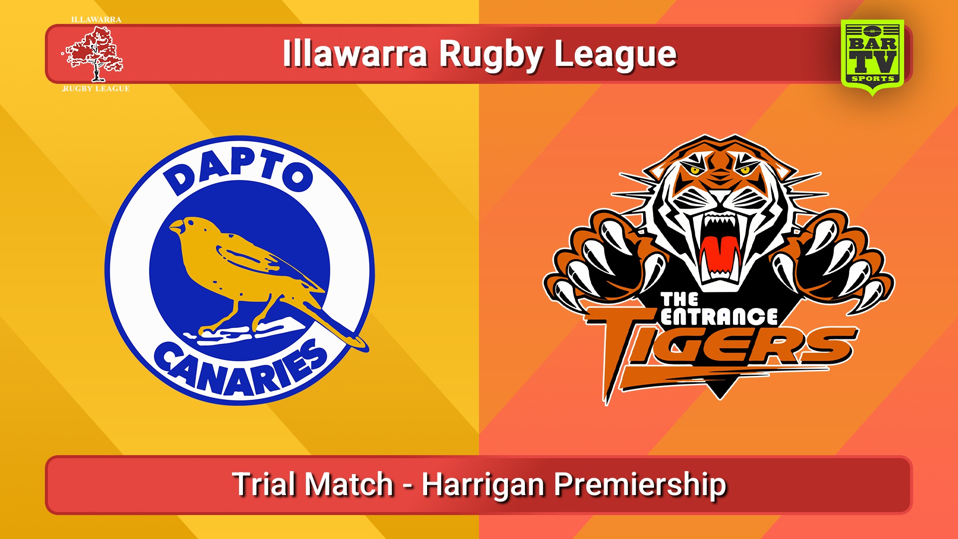 250329-video-Illawarra Trial Match - Harrigan Premiership - Dapto Canaries v The Entrance Tigers Slate Image