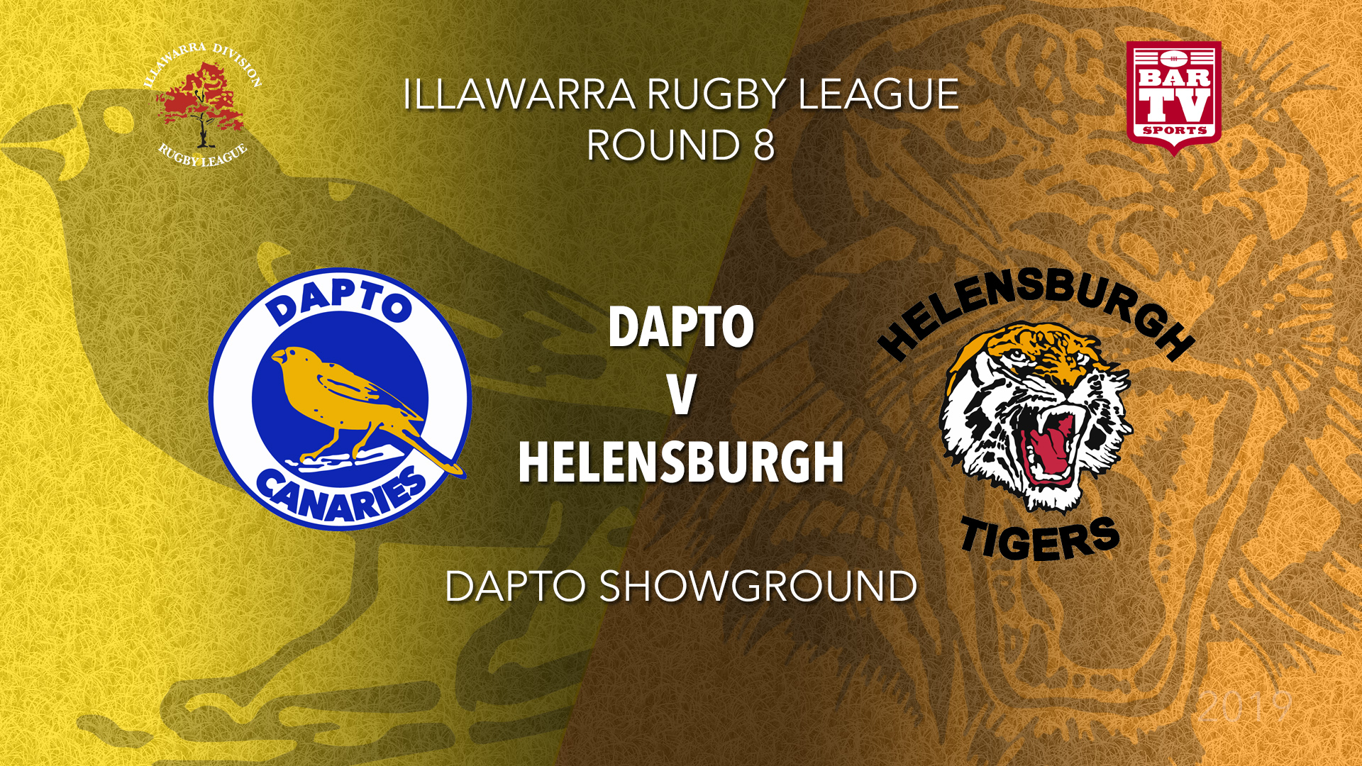 IRL Round 8 - 1st Grade - Dapto Canaries v Helensburgh Tigers Slate Image
