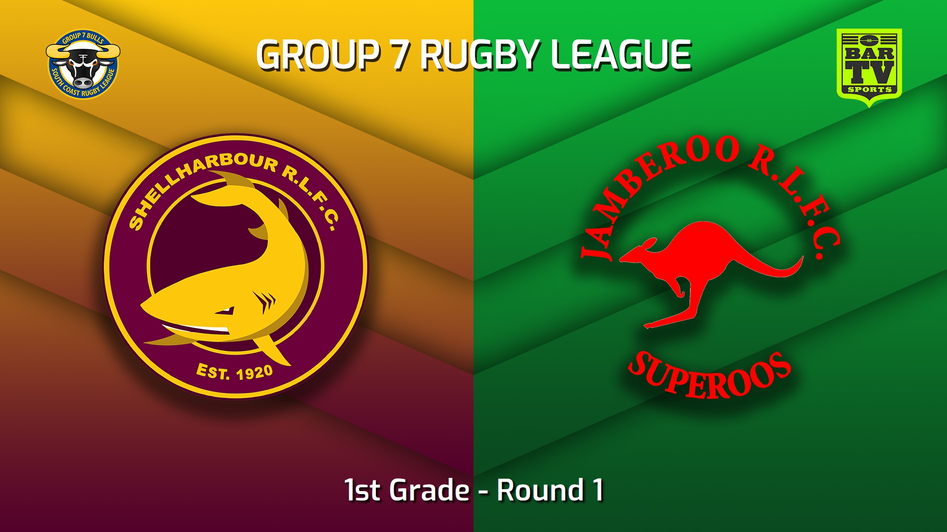 220731-South Coast Round 1 - 1st Grade - Shellharbour Sharks v Jamberoo Slate Image