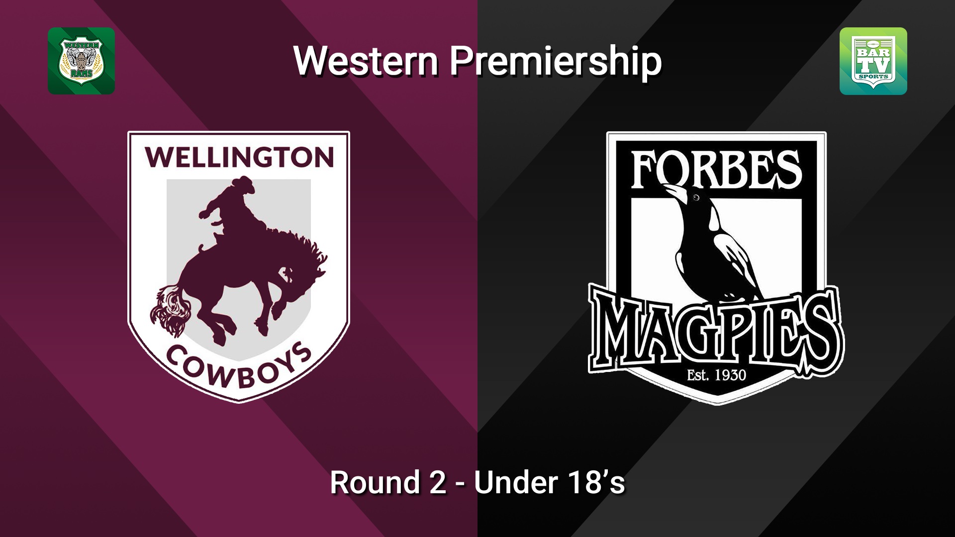 260426-video-Western Premiership Round 2 - Under 18’s - Wellington Cowboys v Forbes Magpies Slate Image