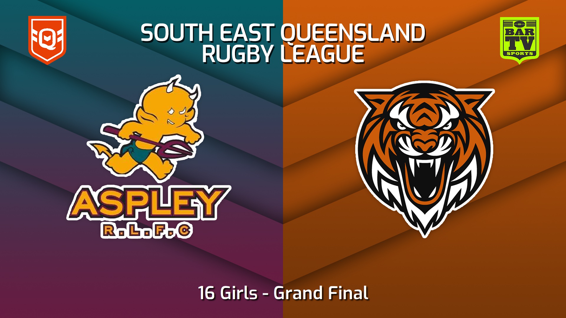 220813-QRL South East Region Juniors Grand Final - 16 Girls - Aspley Juniors v Eastern Suburbs Tigers Slate Image