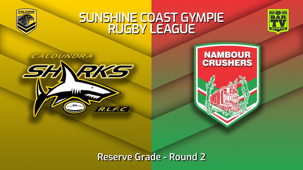 230401-Sunshine Coast RL Round 2 - Reserve Grade - Caloundra Sharks v Nambour Crushers Slate Image