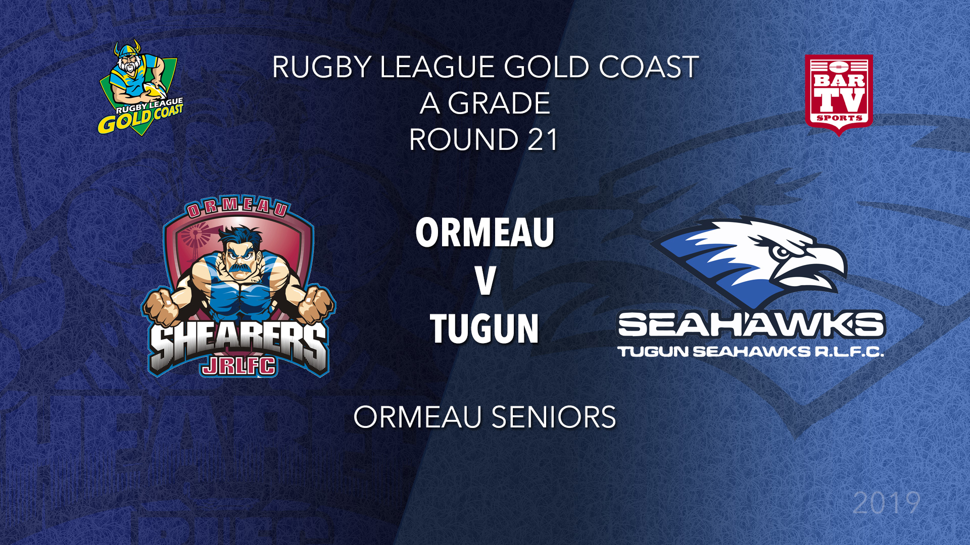 RLGC Round 21 - A Grade - Ormeau Shearers v Tugun Seahawks Slate Image