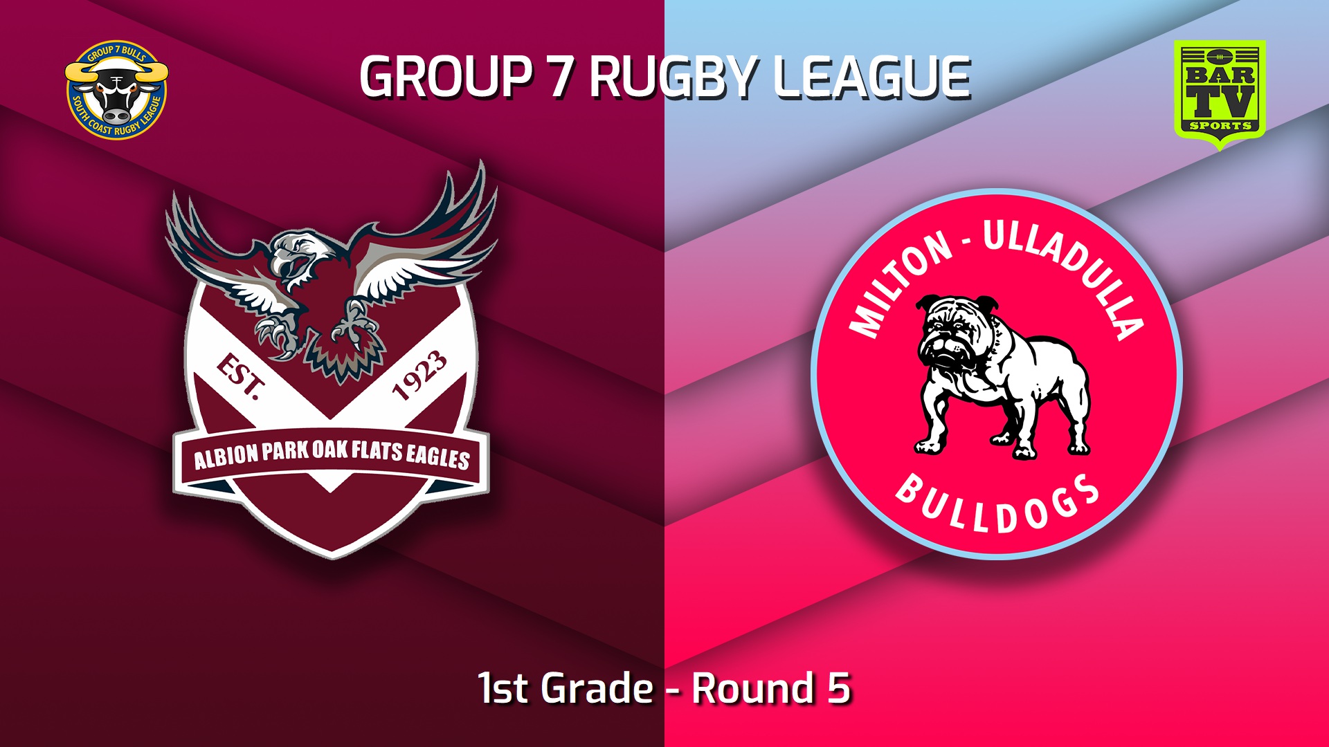 230430-South Coast Round 5 - 1st Grade - Albion Park Oak Flats Eagles v Milton-Ulladulla Bulldogs Slate Image