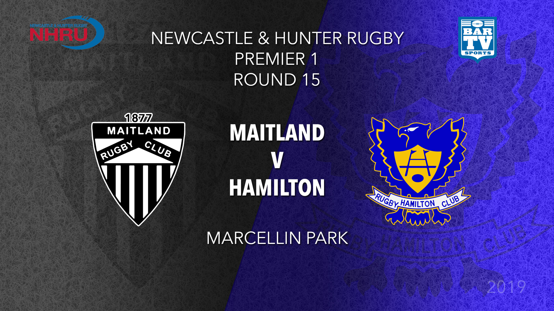 NHRU Round 15 - Premier 1 - Maitland v Hamilton Hawks Slate Image