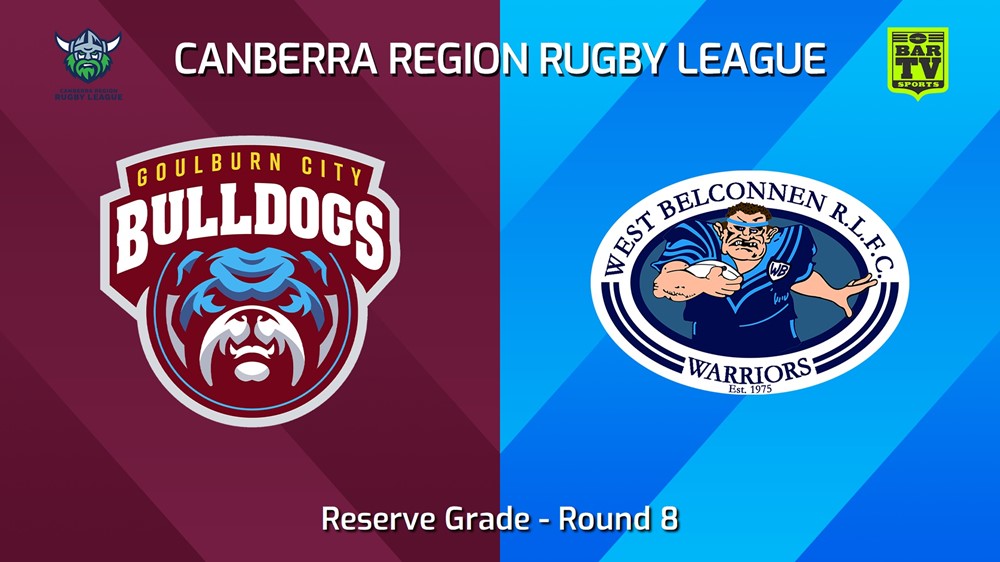 240525-video-Canberra Round 8 - Reserve Grade - Goulburn City Bulldogs v West Belconnen Warriors Slate Image