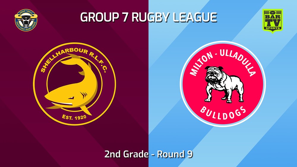240601-video-South Coast Round 9 - 2nd Grade - Shellharbour Sharks v Milton-Ulladulla Bulldogs Slate Image